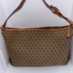 Dooney & Bourke Tan Monogram Shoulder Bag